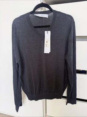 IRO Charcoal Gray V-Neck Men’s Sweater